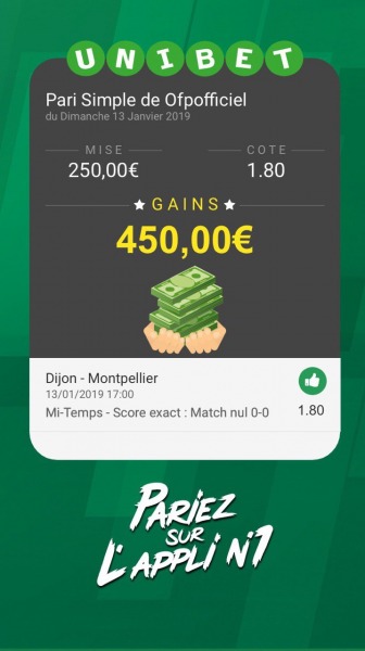 Gains Pronostic Foot : 13/01/2019